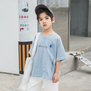 子供の半袖 ソリッドカラーラウンドネック半袖 子供用Tシャツ 韓国の子供服