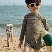 【2024夏新作】韓国風子供服 キッズ水着 女の子 ベビー 子供用 長袖シャツ＆短パンツ