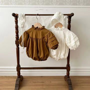 ins 秋新作　新生児　ベビー服　パフスリーブ 　ロンパース　長袖　可愛い　女の子　新生児　出産祝い