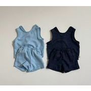 【2点セット】2024春夏新作 子供服  ベビー服  アパレル    タンクトップ+ショットパンツ    男女兼用
