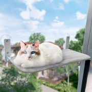 D0012◆ハンモック 窓掛け 吸盤 猫 ベッド 窓に取り付け 折りたたみ 寝床 組立簡単 キャットタワー
