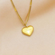 ネックレス ステンレス ハートチェーン アクセサリー  サージカルステンレス ネックレス  韓国 2024新作
