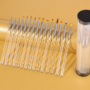 ジェルネイル用 ブラシ 15種類 平筆 ラウンド フレンチ ライン アート ジェルネイル ブラシ 筆 ジェルブラ