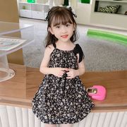 2024夏新作  ベビー服 韓国風子供服 女の子  袖なし ワンピース 90cm-130cm