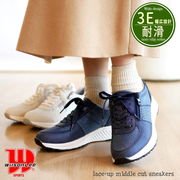 【2026年春/再入荷】Wilson Lee スニーカー レースアップ ラメ ウエッジ ジップ 耐滑 軽量 3e