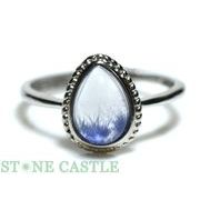 ☆一点物☆【リング】デュモルチライトインクォーツ (7A) しずく型 No.10