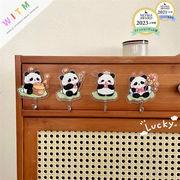 パンダ 壁掛け 耐荷重2Kg 粘着 キー 帽子掛け 浴室使用可能 便利アイテム かわいい