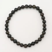 山梨黒平黒水晶 草入り Aランク ブレスレット 6mm 山梨県産 黒水晶 国産水晶 天然石 日本銘石