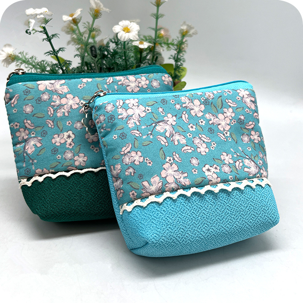 和風 花柄 財布 小銭入れ 化粧ポーチ 小物収納 便利 メイク小物