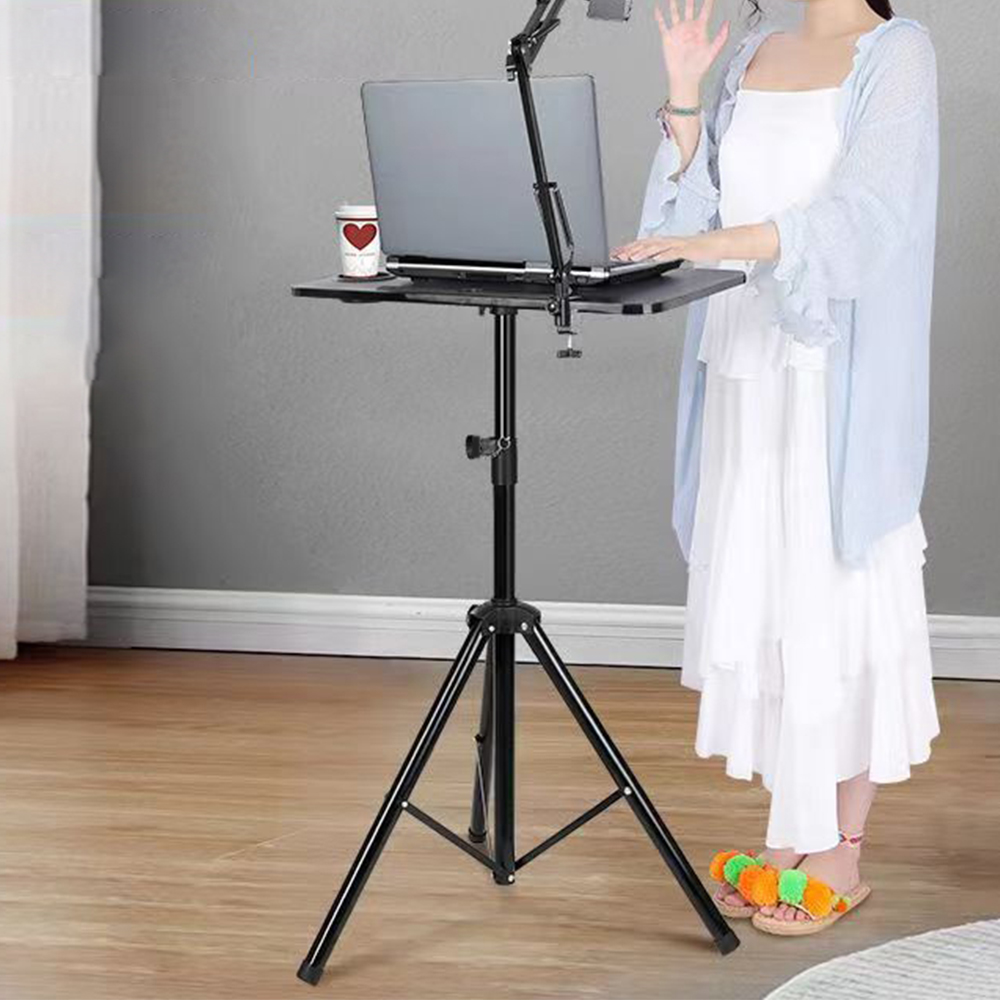 cdjやPCスタンド 高さ調整可能 ブラック2個セット ノートパソコン