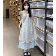 トップス レディース ワンピース キャミソール フレンチ風 花柄 レイヤード