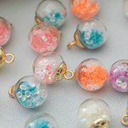 DIY素材 デコパーツ 手作りの 夜光ハートビーズ・リボンビーズパーツ キーホルダーパーツ 手芸材料