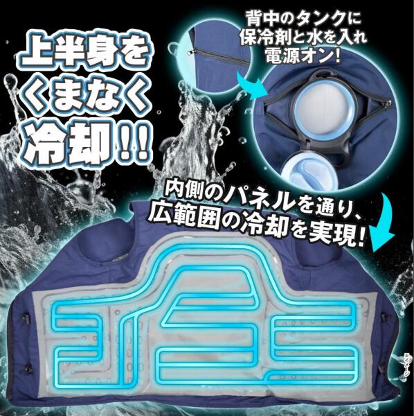 水冷服　ベスト　ネイビー 楽天市場】水冷服 水冷ベスト ベーシック仕様 2025年モデル