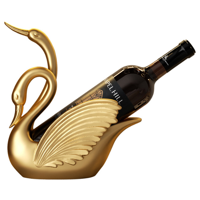 ワインホルダー ワインラック 白鳥 抽象アート 高級感 テーブル装飾