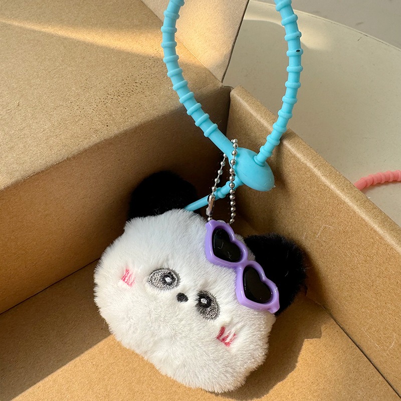 5色 ぬいぐるみキーホルダー 韓国流行 友達 キーホルダー サングラス