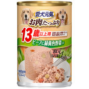 [ユニ・チャーム] 愛犬元気 缶13歳以上用ビーフ・緑黄色野菜入り 375g