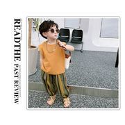2024夏新作  ベビー服 韓国風子供服 男の子  袖なし トップス+ショートズボン  2点セット 90cm--150cm