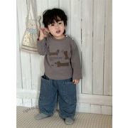 【新作　秋】装い韓国風子供服 ベビー服 キッズ 男の子 長袖 トップス +ズボン分けて販売 73cm-100cm