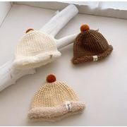 キッズ 子供用 帽子 キャップ ニット帽  毛糸 お出かけ