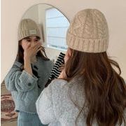 キャップ 小顔効果  帽子 ニット帽  毛糸 防寒