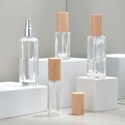 10ml 20ml 30ml 透明ガラスボトル 香水 スプレーボトル ポータブル 木製キャップ