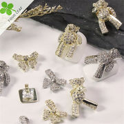 熊形 DIY ネイルパーツ ネイル用品 メタルパーツ ネイルアート  貼るだけ ペンダント