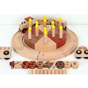 トレンド感をマーク トロッコおもちゃ ケーキ玩具 子供用おもちゃ 木製おもちゃ DIYケーキ 知育おもちゃ