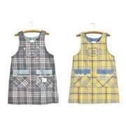 【即納】先染猫とフラワーエプロン　レディースエプロン 保育士 介護士