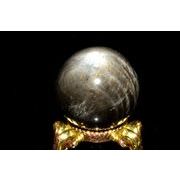 【１点物】南アフリカ産◇金属シラー ブラックアクアマリン 22mm 丸玉(台座なし) スフィア _PB7319