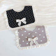 2024冬新作 INS 涎掛け ベビー用品 ベビー涎掛け リバーシブル 食事用エプロン0-3歳 綿製 ぼうすい