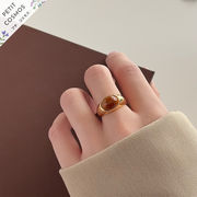 レトロ風 ゴールドリング 指輪 調整可能 アクセサリー おしゃれ  上品 韓国風