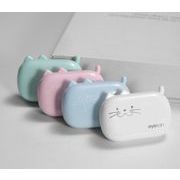 コンタクトレンズケース カラコンケース ソフトレンズ用 ピンセット付き 携帯用 持ち運び リボン