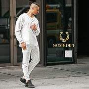 【セットアップ】リラックス VネックロンT+ジョガーパンツ 2点セットアップ／SOMEDIFF