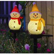 お時間限定SALE 激安セール ソーラーライト バルコニー灯  クリスマス雪だるま装飾 戸外小夜灯 庭灯