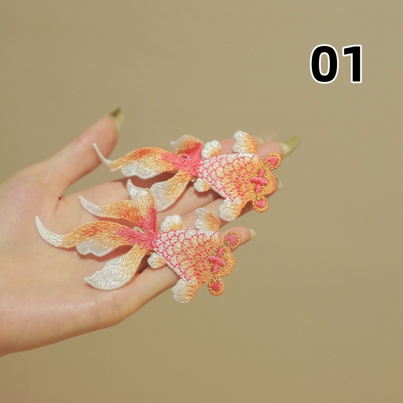 2個セット 金魚ヘアクリップ 和風和装 金魚髪飾り レディースヘアピン