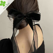 リボン ヘアクリップ ベロア 髪飾り ヘアアクセサリー 髪留め ファッション 上品