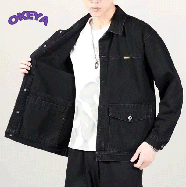 2024年秋冬新作 メンズ服 トップス ジャケット デニム ゆったり コート 韓国風 3色展開 M#-5XL#