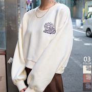 【2024新作商品♪】裏起毛フラワー刺繍トップス