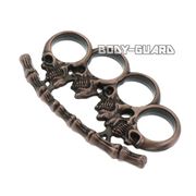 デザインナックル　横顔ドクロ　ブロンズ