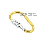 ダイヤルロック付きカラビナ　タイプ1　イエロー