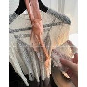 トップス レディース  Tシャツ 長袖  カットソー シースルー メッシュ