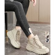 【日本倉庫即納】 裏起毛 厚底スニーカー ハイカット韓国風