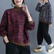 秋冬新作レディース 長袖トップス ハイネック ショップリントトップス