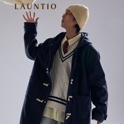P20196 メンズ トレンチコート  アウター 2024冬新作 連帽 保温