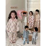 2025春秋子供服 カジュアル系 ゆったり ルームウェア 上下セット パジャマ 部屋着 男女兼用 [90~140cm]