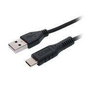 ミヨシ　MCO シリコンUSB2.0ケーブル AtoC 1.5m ブラック USB-YCA15/BK