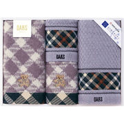 （品薄・入荷次第）ダックス ブラックハウスチェックベア タオルセット 55-3079400