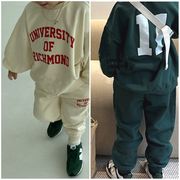 【2023秋新作】韓国風子供服女の子男の子 長袖パーカー&ロングパンツ　セットアップ