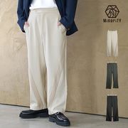 【2025年冬の新作】ダイヤゴナルライン ワイドシルエット スラックス パンツ／MinoriTY