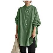 シャツ ブラウス  オーバーサイズ   ロング丈 長袖